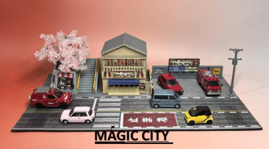Magic City 1:64  Izakaya &amp; Sakura Parking Lot Scene 110084