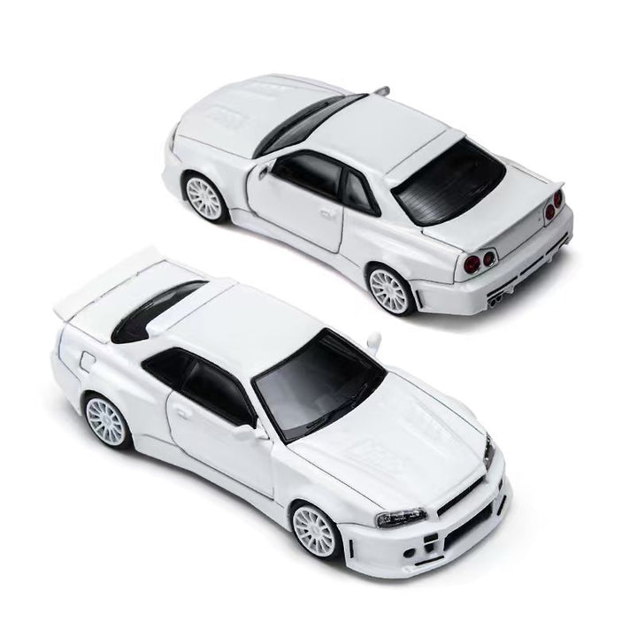 [Preorder] TimeMicro × PSC DESIGN 1:64 Nissan R34 "Smilodon" White TM648402