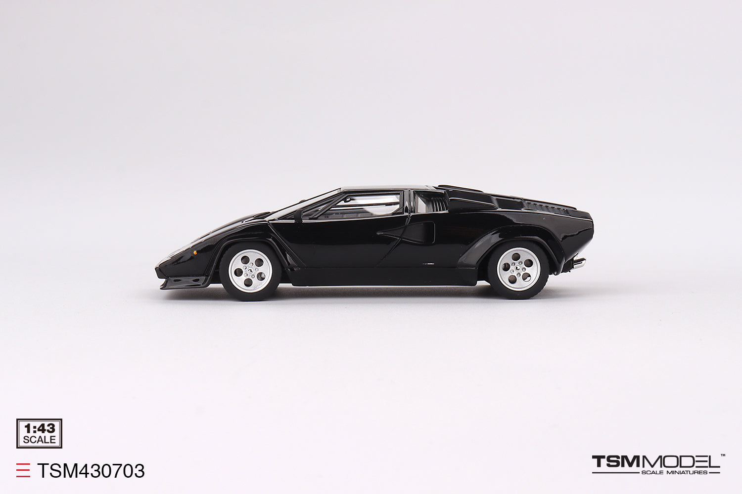 TSM 1:43 Lamborghini Countach 5000S Black TSM430703 – Horizon Diecast