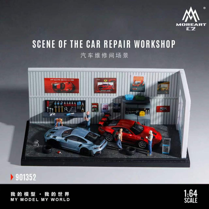 [Preorder] MoreArt 1:64 SCENE OF THE CAR REPAIR WORKSHOP MO901352