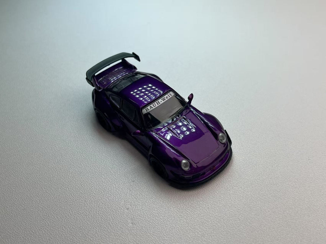 [Preorder] Flame 1:64 Porsche RWB 993 964 Purple Carbon Fiber (2 Versions)