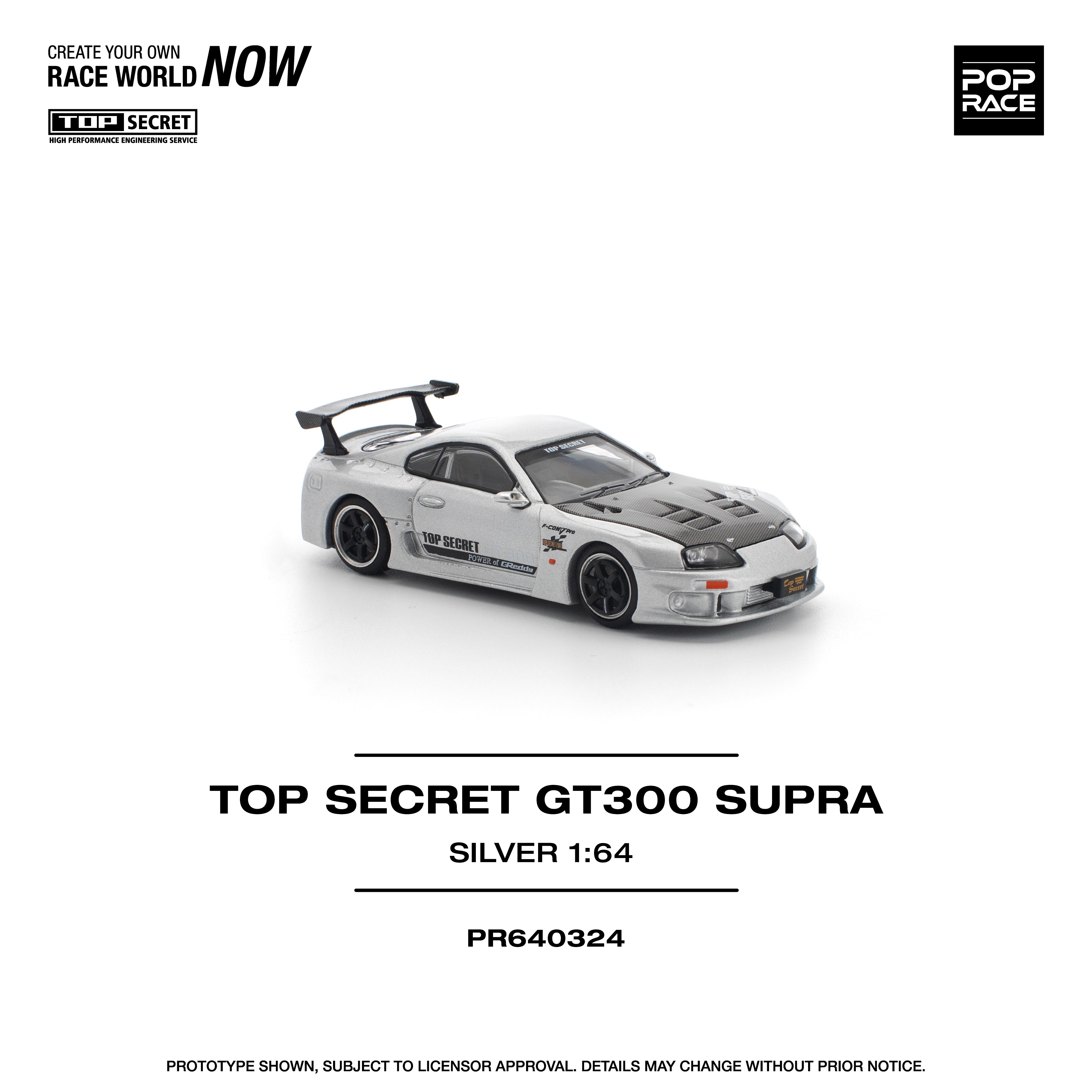 Preorder] POPRACE 1:64 TOP SECRET GT300 SUPRA SILVER PR640324