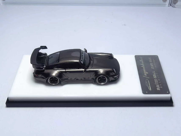 [Preorder] Model Collect 1:64 Porsche RWB964 High Wing Chrome Pearl Gray MC640024H