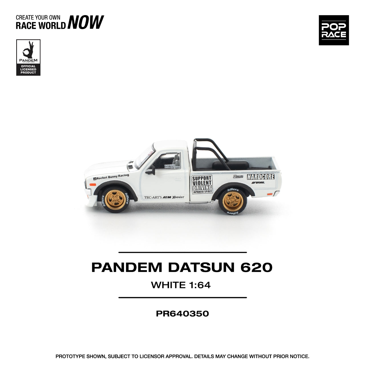Preorder] POPRACE 1:64 PANDEM DATSUN 620 WHITE PR640350