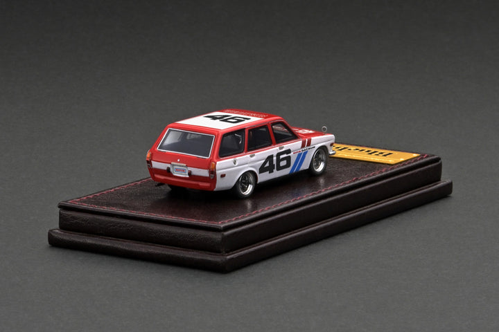 Ignition Model 1:64 Datsun Bluebird (510) Wagon Red/White IG2929 Rear