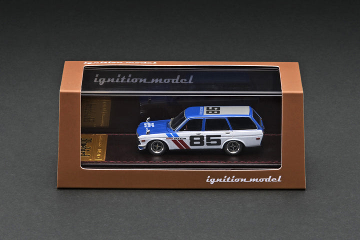 Ignition Model 1:64 Datsun Bluebird (510) Wagon Blue/White IG2930 Box
