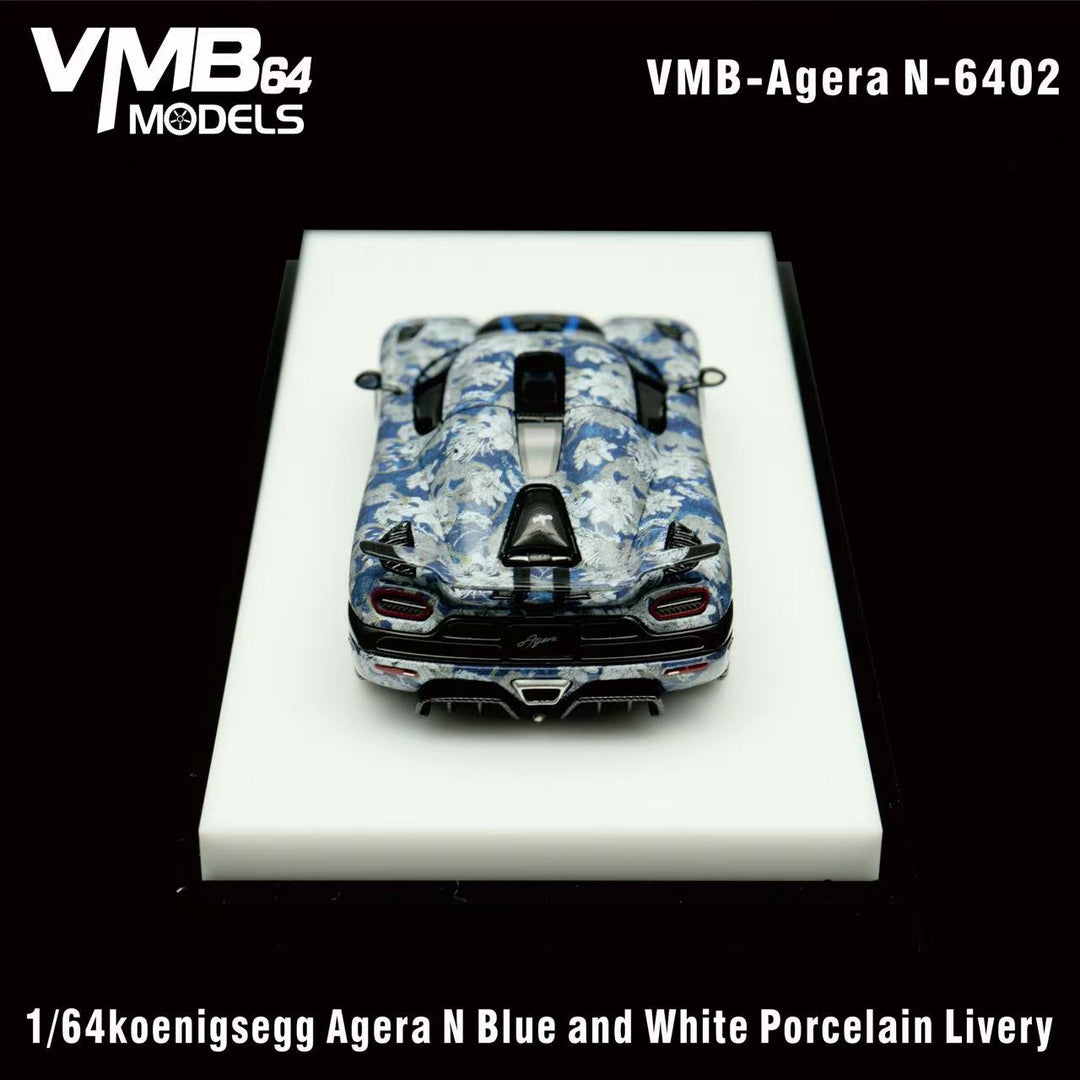 [Preorder] VMB 1:64 Koenigsegg Agera Blue and White Porcelain Livery VMB-AgeraN-6402