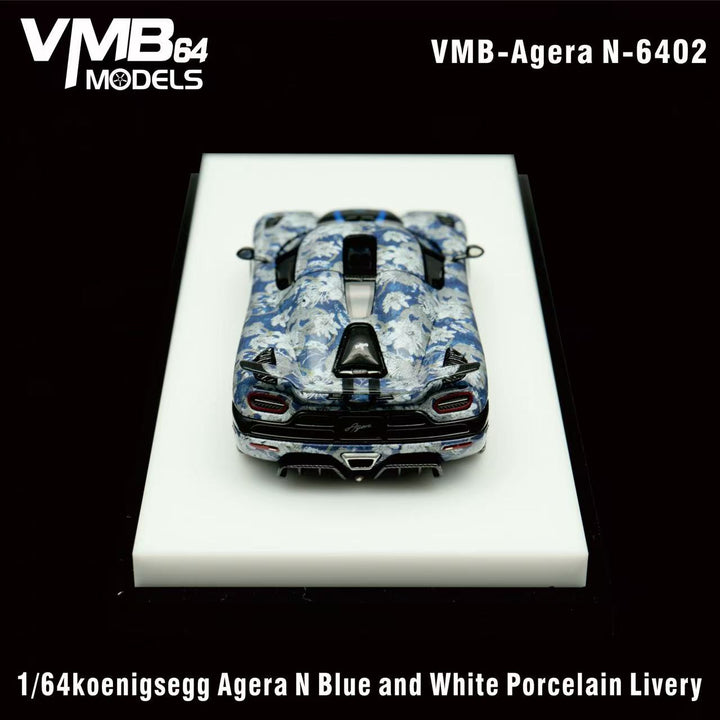 [Preorder] VMB 1:64 Koenigsegg Agera Blue and White Porcelain Livery VMB-AgeraN-6402