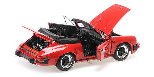 MINICHAMPS 1:18 PORSCHE 911 CARRERA 3.2 CABRIOLET - 1983 - RED