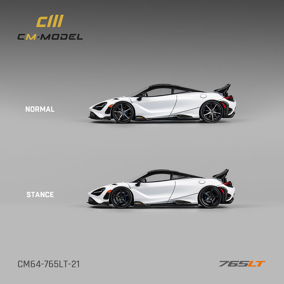 [Preorder] CM Model 1:64 McLaren 765LT White with carbon hood