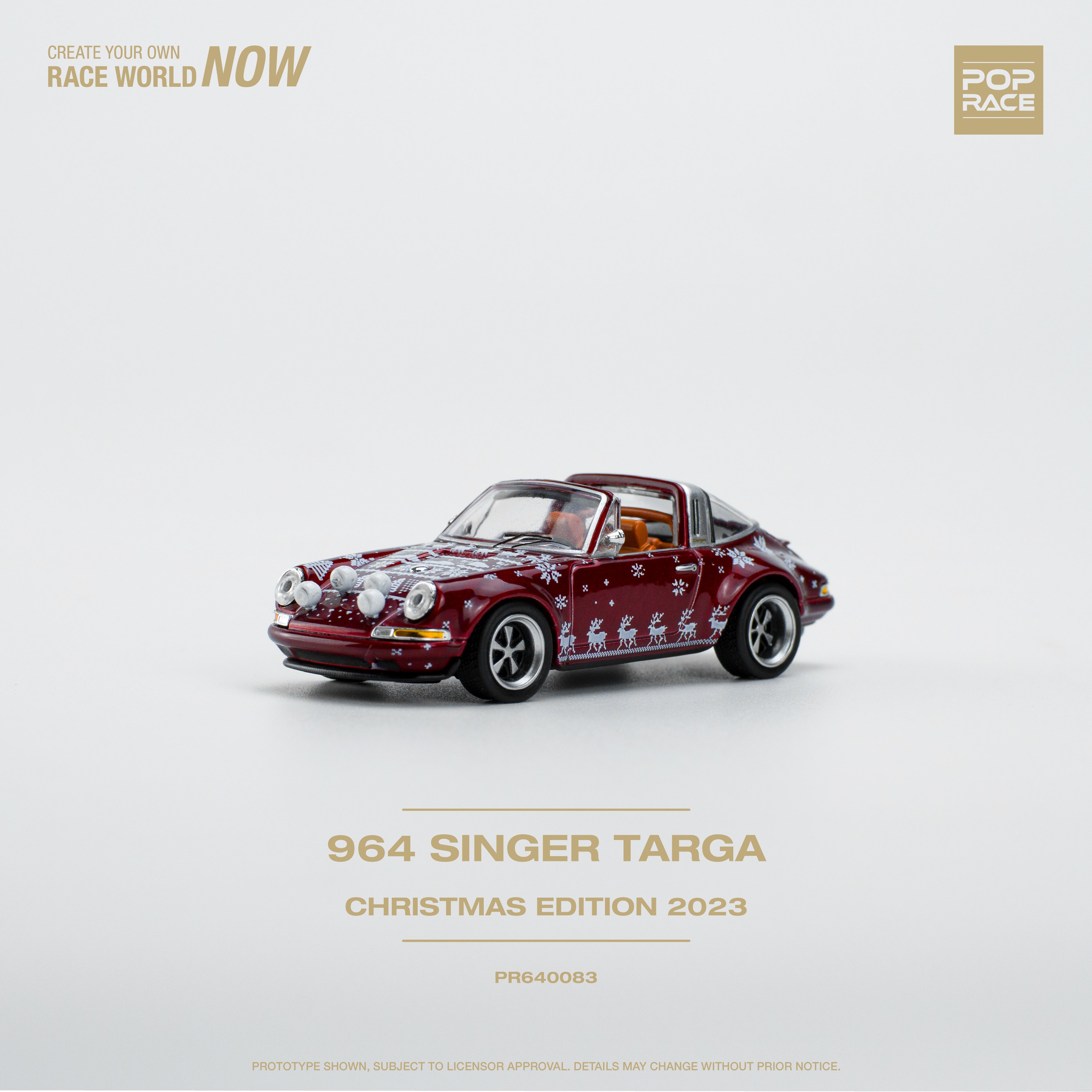 POPRACE 1:64 Porsche 911 SINGER Targa Christmas 2023 - PR640083