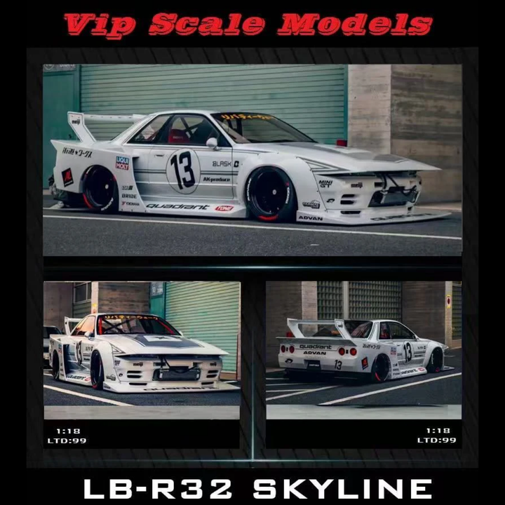 [Preorder] Vip Scale Models 1:18 LB-R32 Skyline -White Resin Model