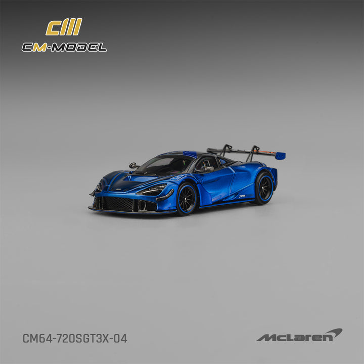 [Preorder] CM Model 1:64 Mclaren 720SGT3X Aurora Blue CM64-720SGT3X-04
