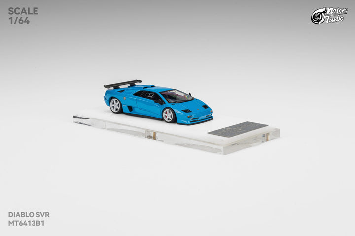 [Preorder] Microturbo 1:64 Lamborghini Custom Diablo SVR - Metallic Blue MT6413B1