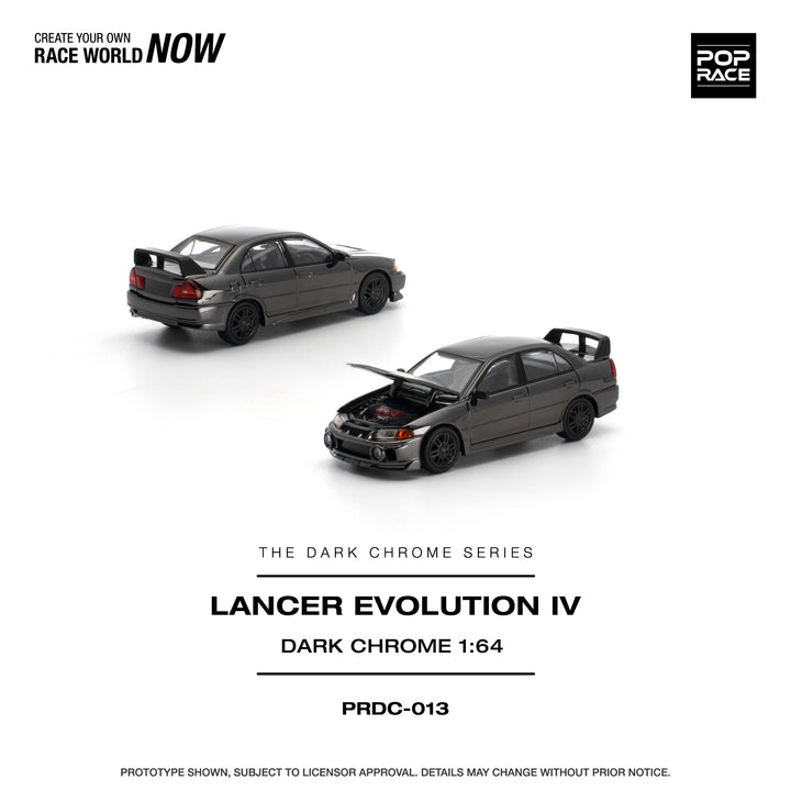 [Preorder] POPRACE 1:64 LANCER EVOLUTION IV DARK CHROME PRDC013