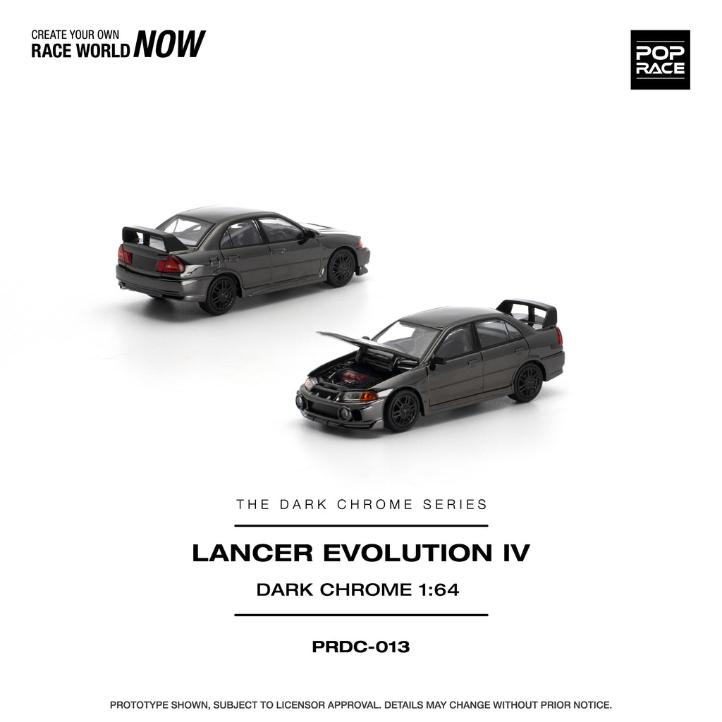 Preorder] POPRACE 1:64 LANCER EVOLUTION IV DARK CHROME PRDC013