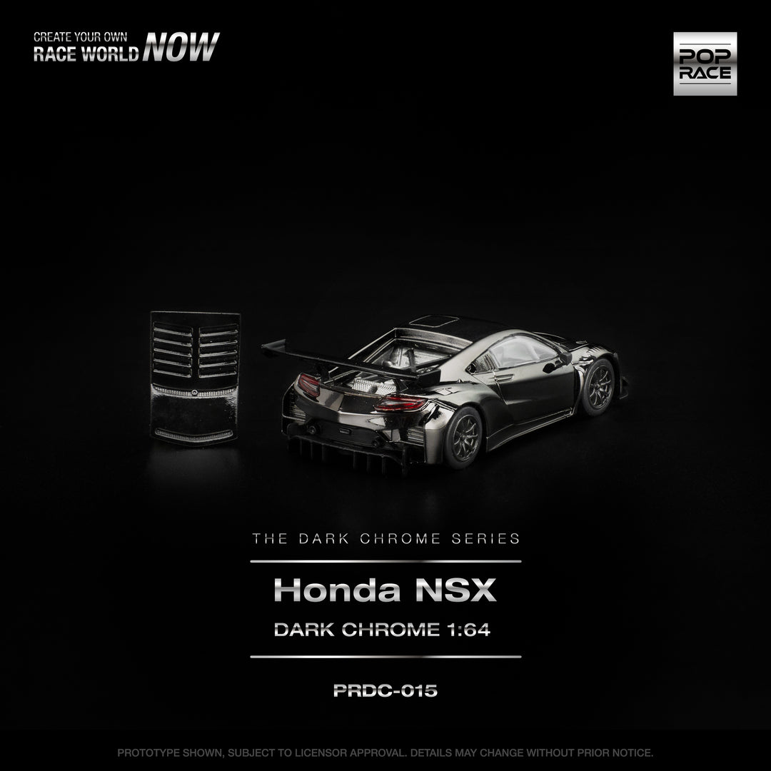 [Preorder] POPRACE 1:64 Honda NSX GT3 EV022 DARK CHROME PRDC015