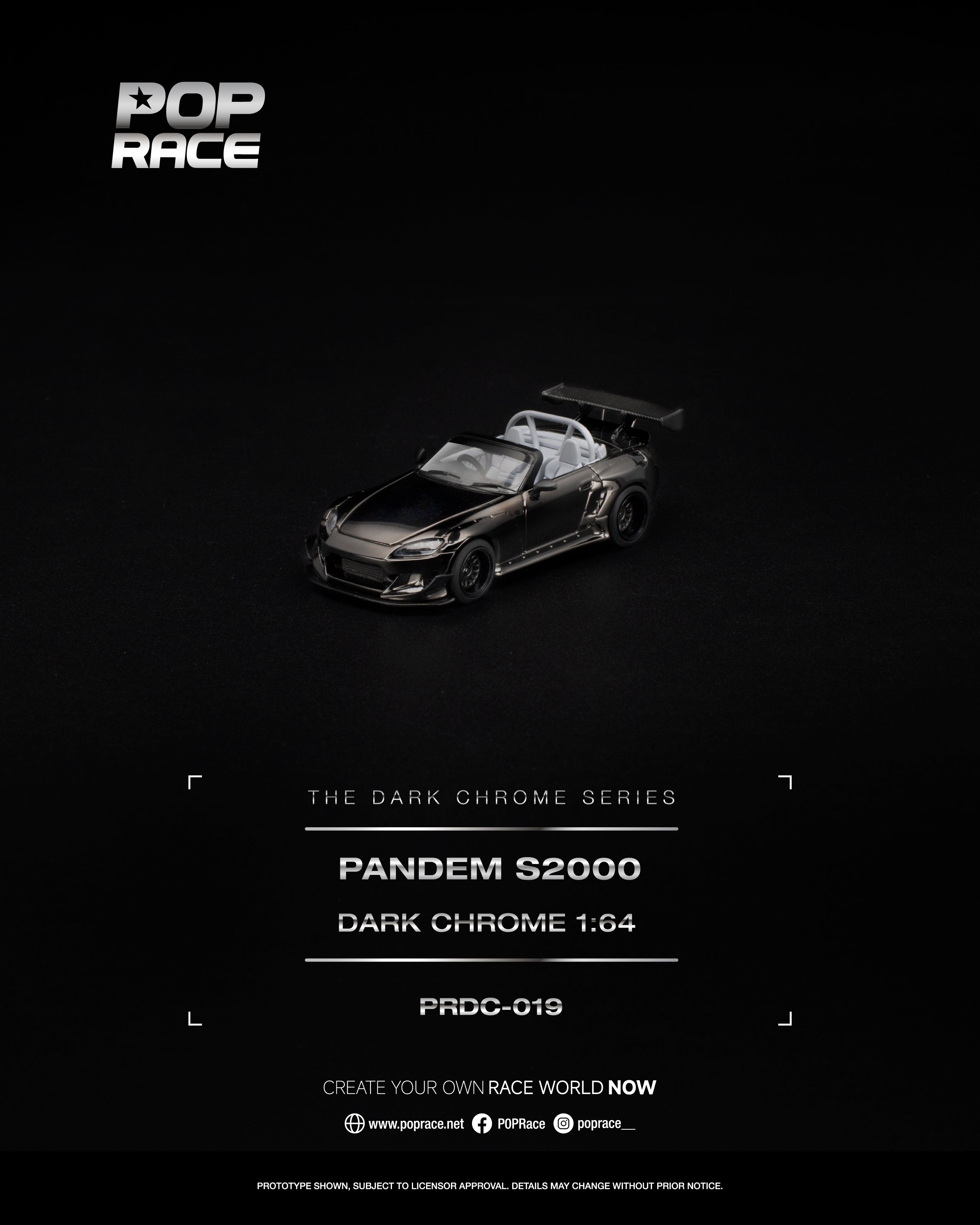 Preorder] POPRACE 1:64 PANDEM S2000 DARK CHROME PRDC019 – Horizon