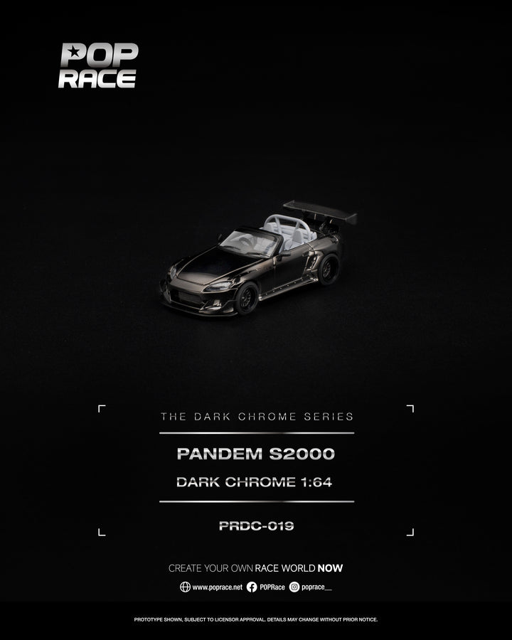 [Preorder] POPRACE 1:64 PANDEM S2000 DARK CHROME PRDC019