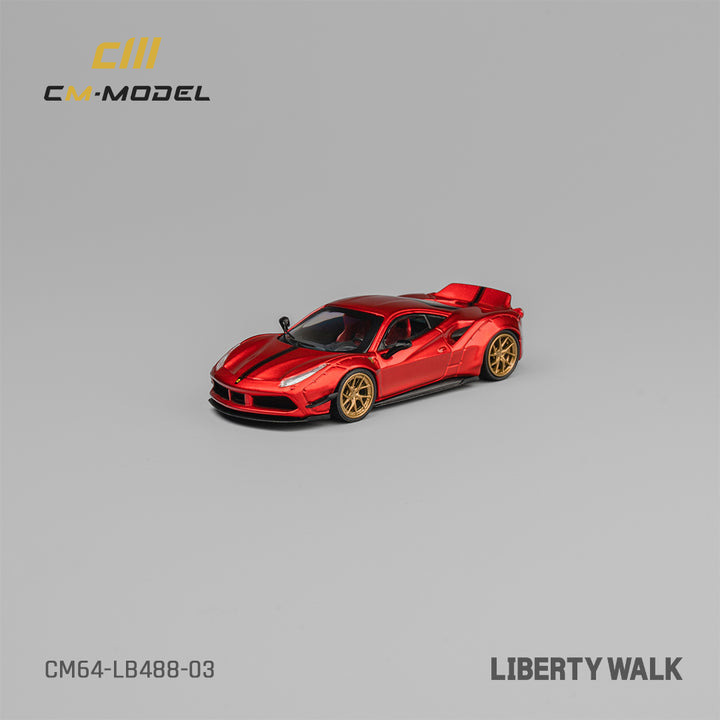 [Preorder] CM Model 1:64 LBWK 488 Widebody Metallic red