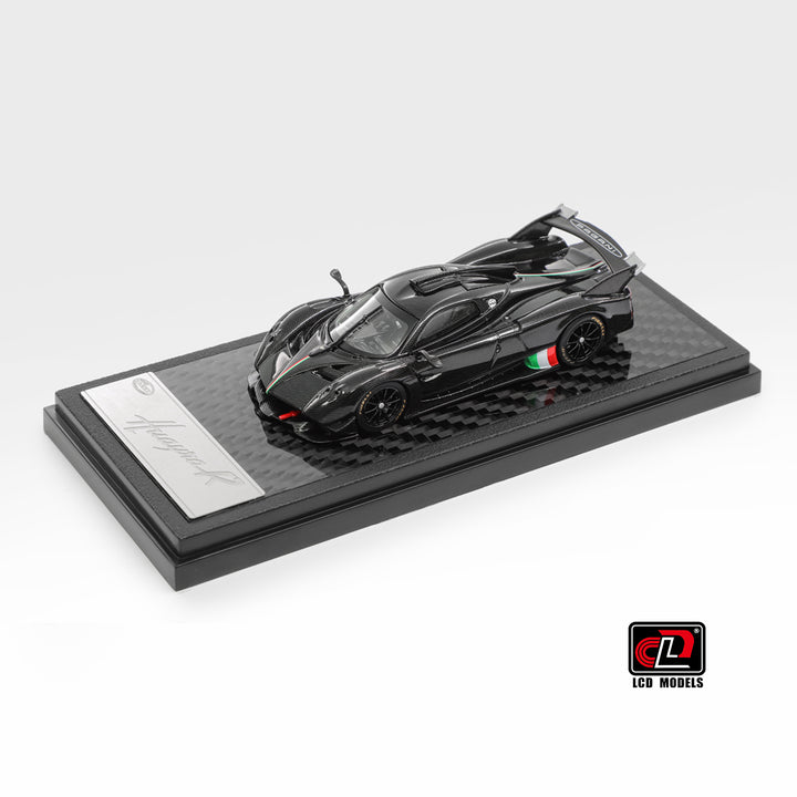[Preorder] LCD 1:64 Pagani Huayra R Carbon Black with Italian flag LCD64028-CBI
