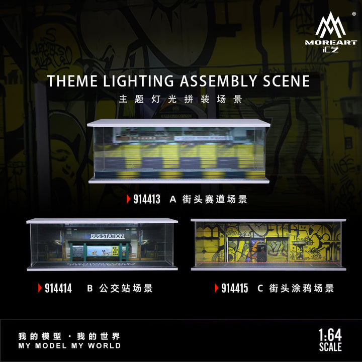 [Preorder] MoreArt 1:64 THEME LIGHTING ASSEMBLY SCENE (3 Versions) MO914413/MO914414/MO914415