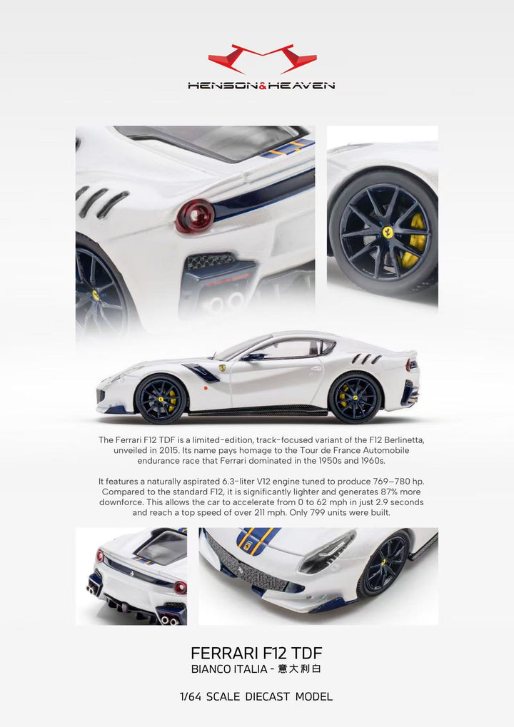 [Preorder] HH Model 1:64 Ferrari F12 TDF (4 Variants)