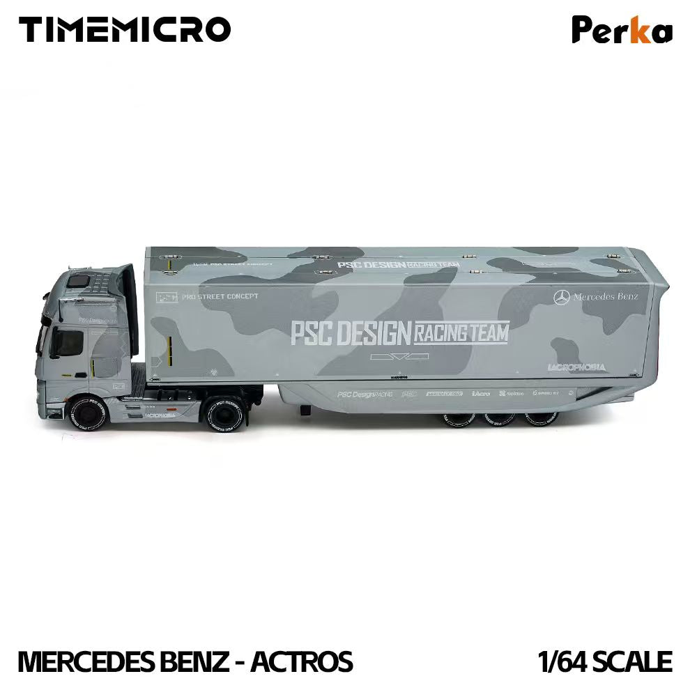 [Preorder] TimeMicro 1:64 Mercedes-Benz: Actros Aero Trailer PSC Fighter Jet Gray TM646753
