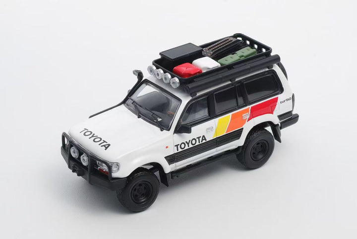 GCD 1:64 Toyota Land Cruiser 80 LHD TRD WHITE KS-014-614