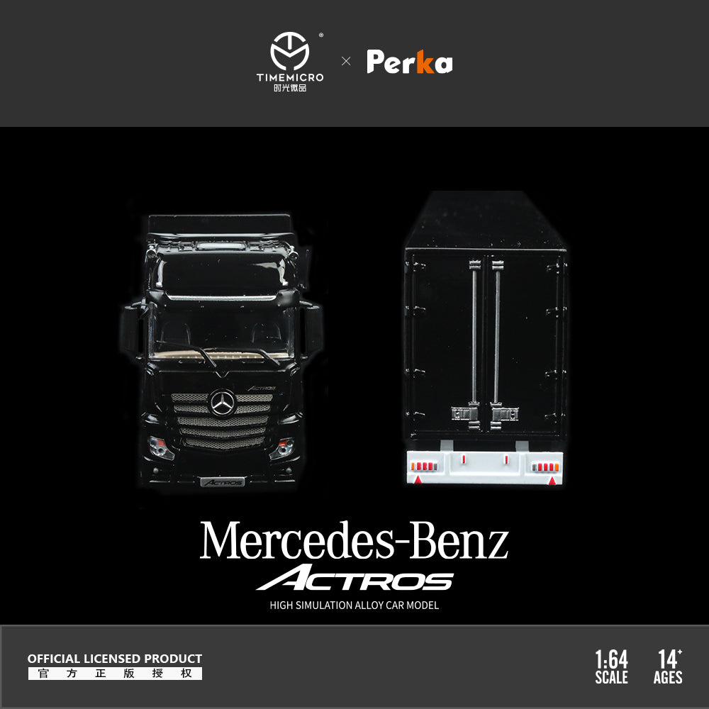 [Preorder] TimeMicro + Perka 1:64 Mercedes Actros Container Truck (3 Colors)