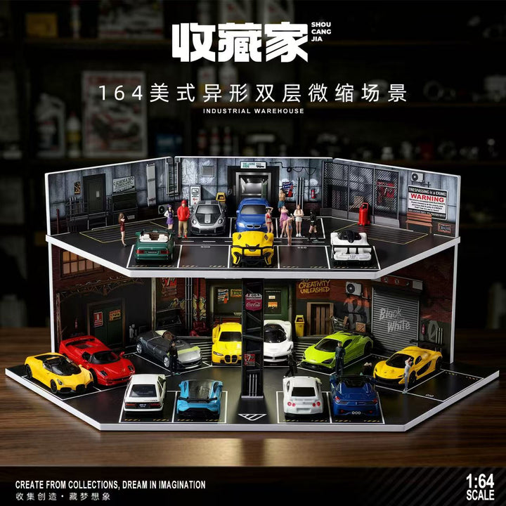 [Preorder] SHOU CANG JIA 1:64 American-style industrial parking lot SCJ-82082