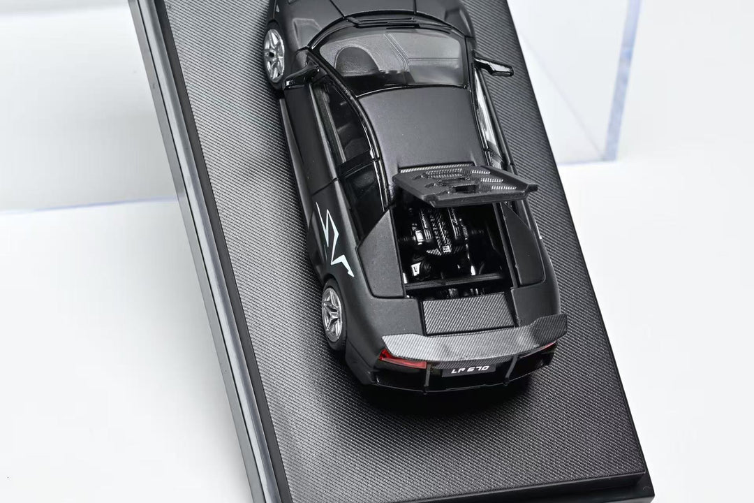 [Preorder] High Rev Model 1:64 Lamborghini Murcielago LP670-4 SV Nero Nesoi Matte