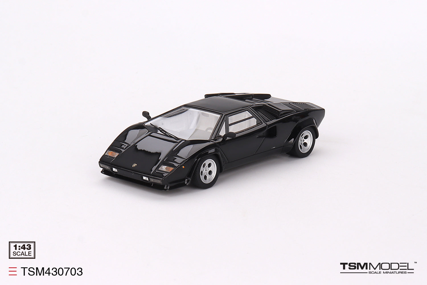 TSM 1:43 Lamborghini Countach 5000S Black TSM430703 – Horizon Diecast