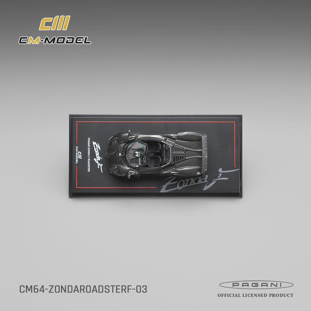 [Preorder] CM Model 1:64 Pagani ZondaF Roadster Montecarlo Gray CM64‑ZONDAROADSTE‑RF‑03