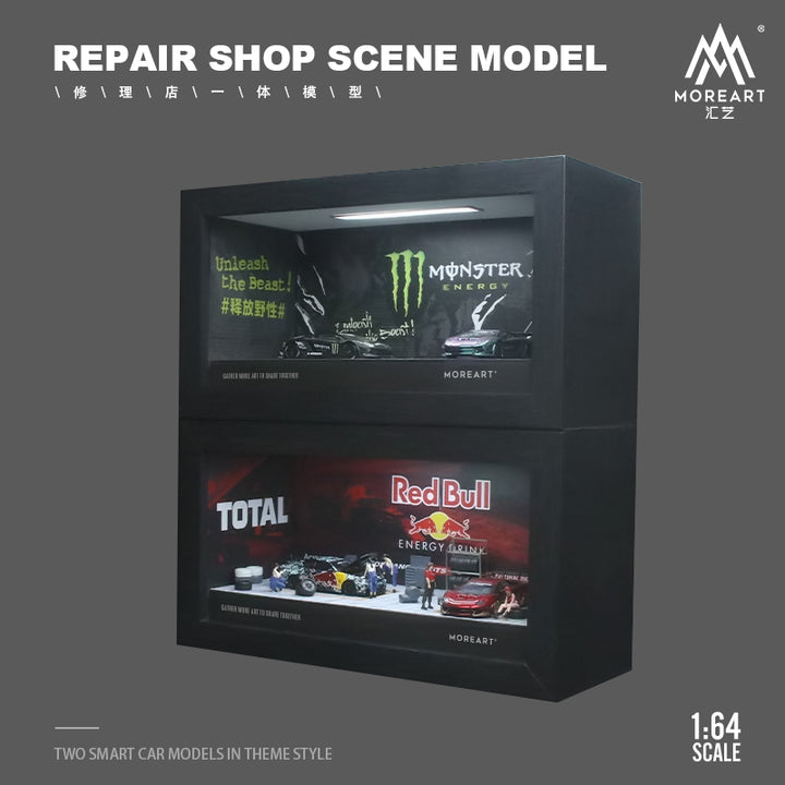 [Preorder] MoreArt 1:64 Repair Shop Scene Model Monster/Redbull