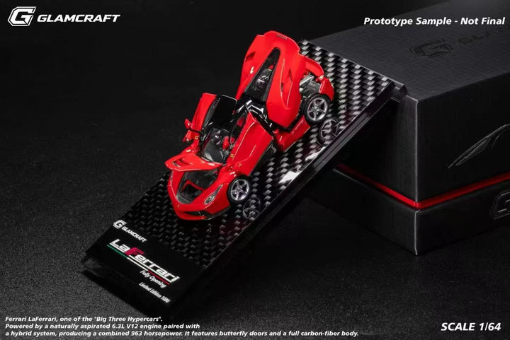 [Preorder] GlamCraft 1:64 Ferrari LaFerrari Full Open Red