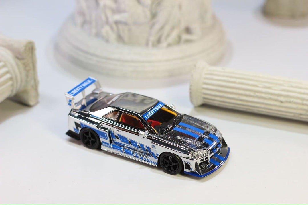[Preorder] Nitro Blaze 1:64 Skyline ER34 LB Super Silhouette Widebody (2 Versions)