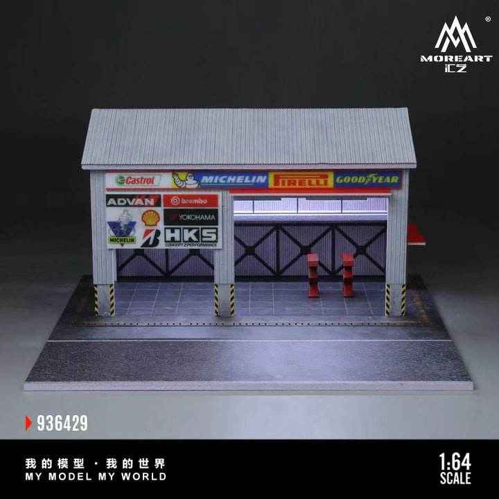 [Preorder] MoreArt 1:64 RACING CAR REPAIR SHOP MO936429