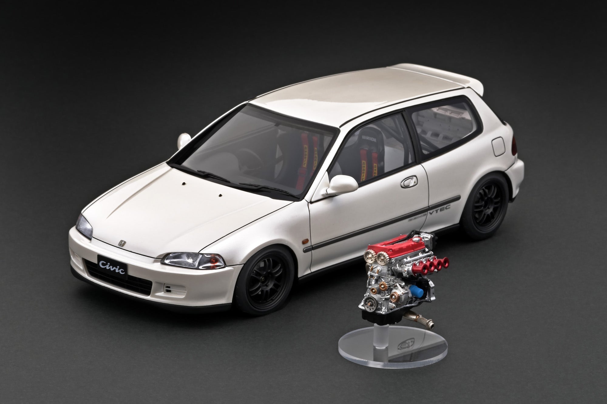 Ignition Model 1:18 Honda CIVIC (EG6) Pearl White With B16A Engine –  Horizon Diecast