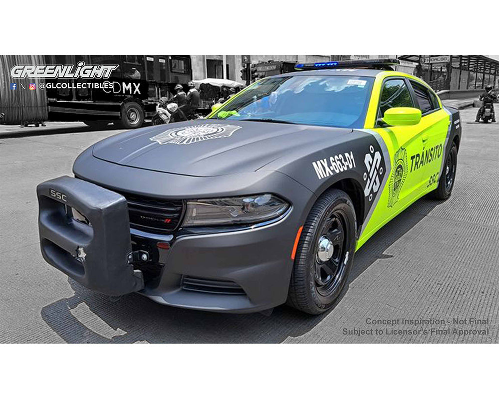 Greenlight 1:64 Hot Pursuit – 2022 Dodge Charger – SSC Mexico City Traffic Control Police 30561