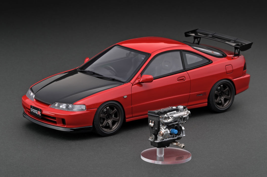 Ignition Model 1:18 Honda INTEGRA (DC2) TYPE R Red With B18C Engine IG3057