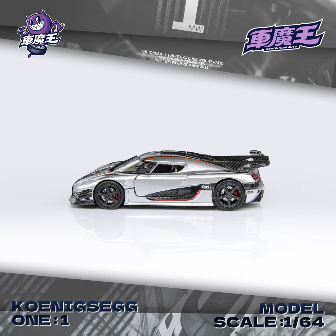 [Preorder] DEMON KING AUTO 1:64 Koenigsegg ONE:1 Silver