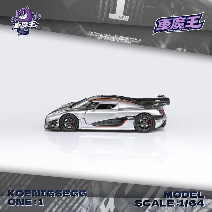 [Preorder] DEMON KING AUTO 1:64 Koenigsegg ONE:1 Silver