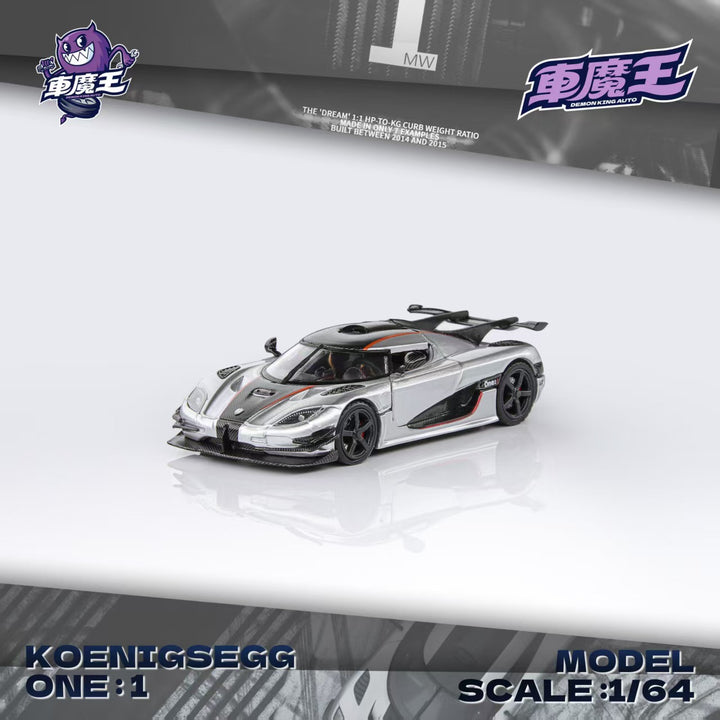 [Preorder] DEMON KING AUTO 1:64 Koenigsegg ONE:1 Silver