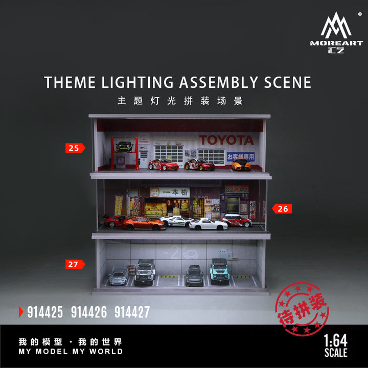 [Preorder] MoreArt 1:64 THEME LIGHTING ASSEMBLY SCENE (3 Versions) MO914425/MO914426/MO914427