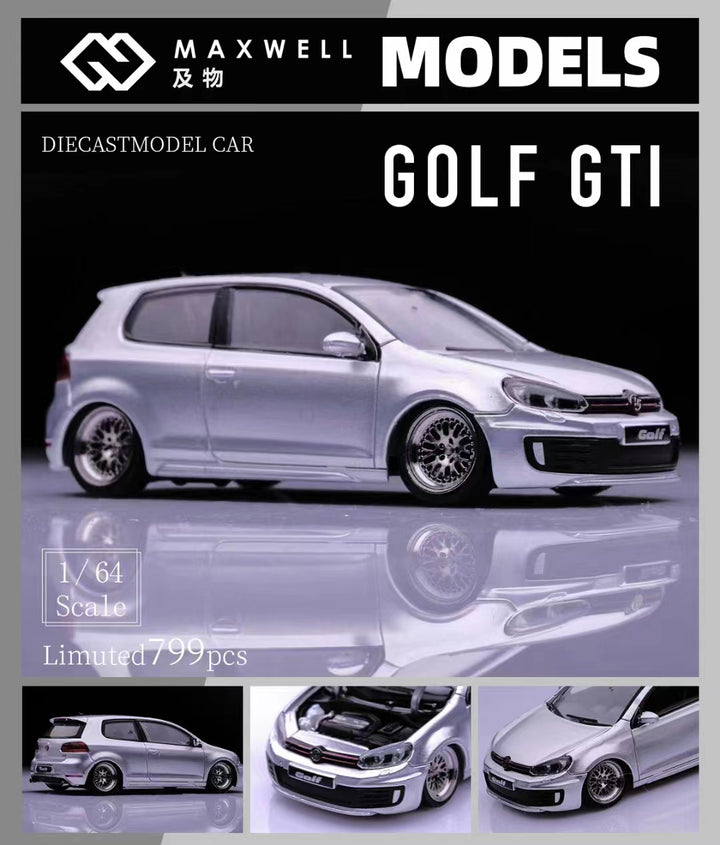 [Preorder] Maxwell Model 1:64 Volkswagen Golf GTI MK6 Silver