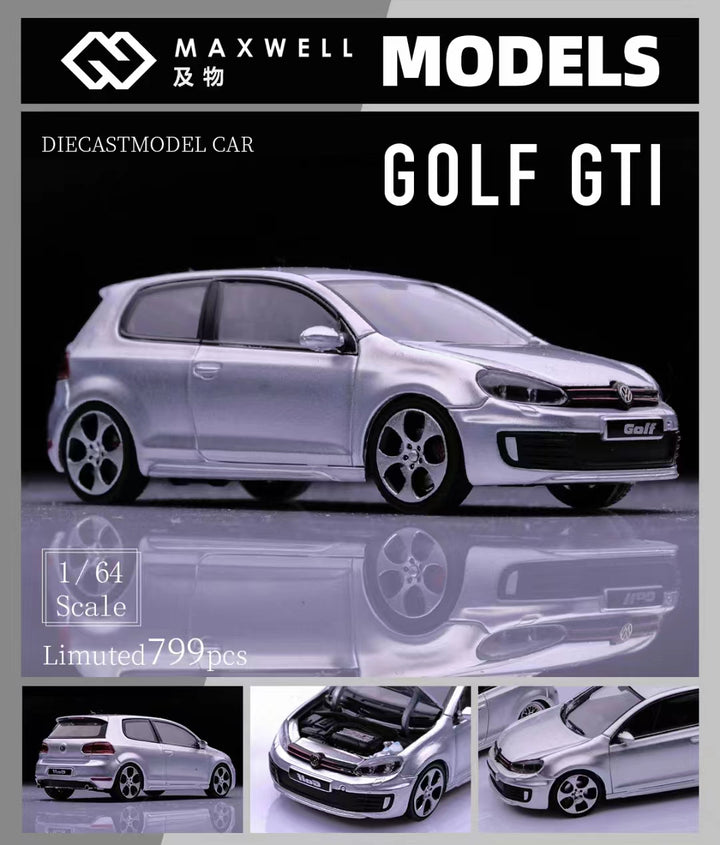 [Preorder] Maxwell Model 1:64 Volkswagen Golf GTI MK6 Silver