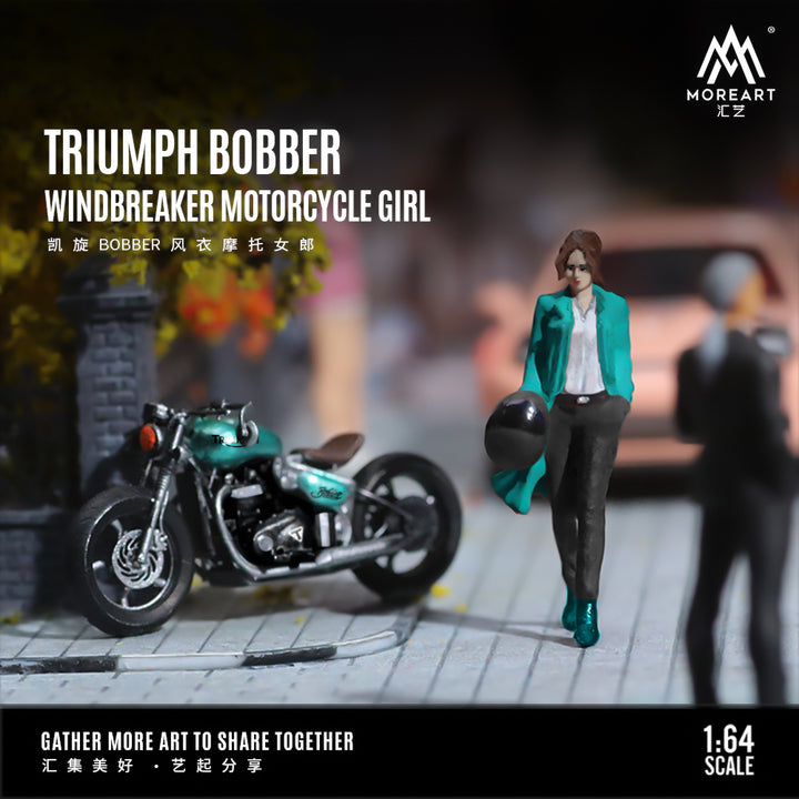 [Preorder] MoreArt 1:64 TRIUMPH BOBBER WINDBREAKER MOTORCYCLE GIRL