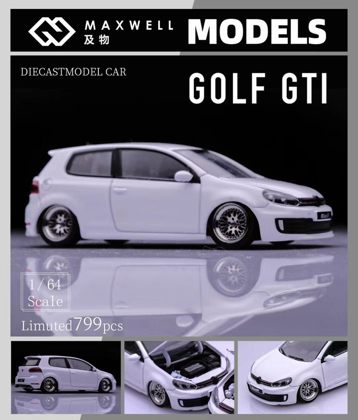 [Preorder] Maxwell Model 1:64 Volkswagen Golf GTI MK6 White