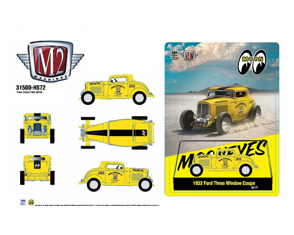 M2 Machines 1:64 1932 Ford Three Window Coupe ” Mooneye's” 31500